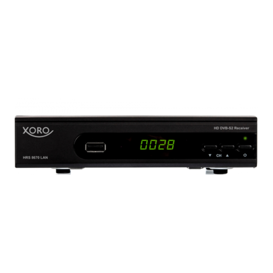 Xoro HRS 8670 LAN Bedienungsanleitung