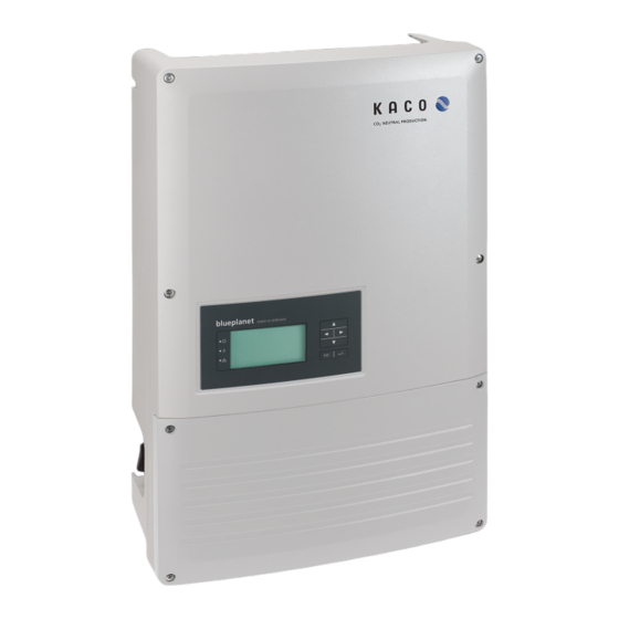 Kaco blueplanet 15.0 TL3 Bedienungsanleitung