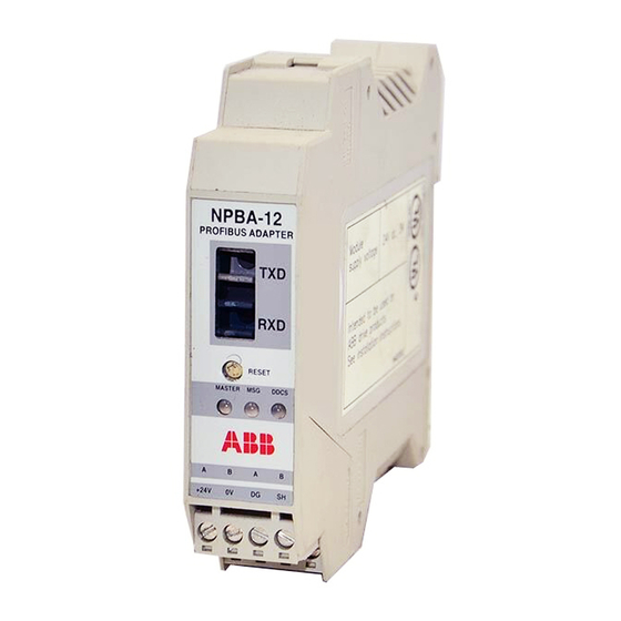 ABB NPBA-12 Inbetriebnahmeanweisungen