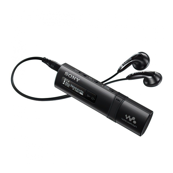 Sony WALKMAN NWZ-B183 Handbuch