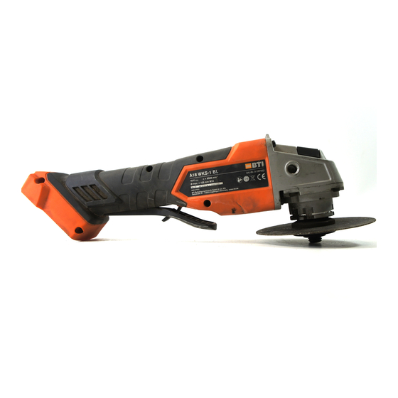 BTI A18 WKS-1 BL Originalbetriebsanleitung