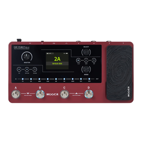 Mooer GE150 Pro Benutzerhandbuch