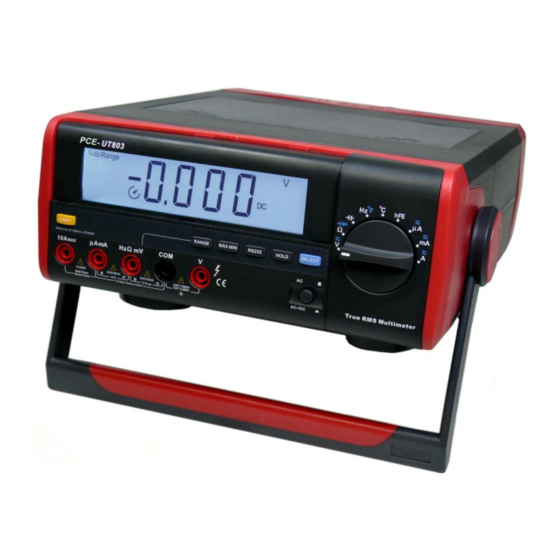 PCE Instruments PCE-UT 803 Bedienungsanleitung