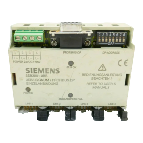 Siemens 3SB3 Serie Handbücher