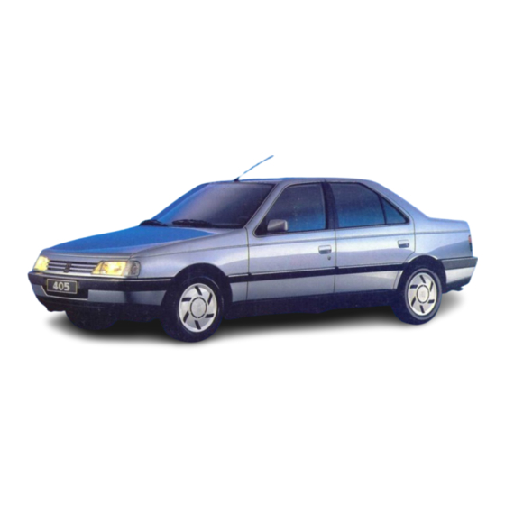 PEUGEOT 405 Bedienungsanleitung