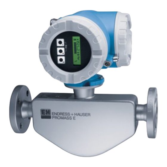 Endress+Hauser PROline promass 83 Betriebsanleitung