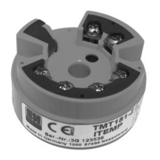 Endress+Hauser iTEMP PCP TMT 181 Betriebsanleitung