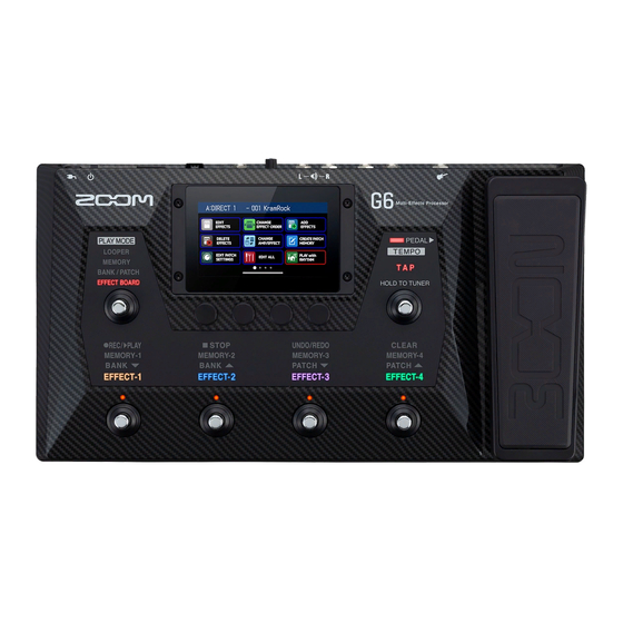 Zoom G6 Kurzanleitung