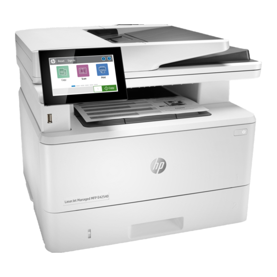 HP LaserJet Managed MFP E42540 Serie Installationsanleitung