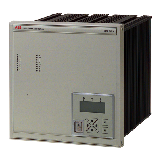 ABB REC316 4 Serie Bedienungsanleitung