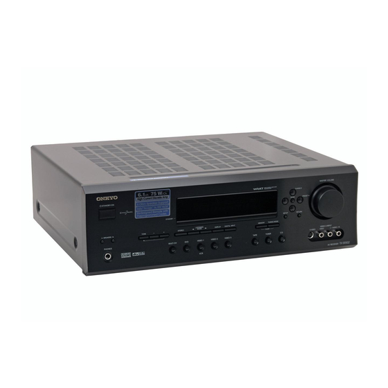 ONKYO TXSR502E BEDIENUNGSANLEITUNG PdfHerunterladen ManualsLib