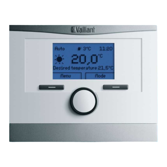 Vaillant calorMATIC 350f Betriebsanleitung