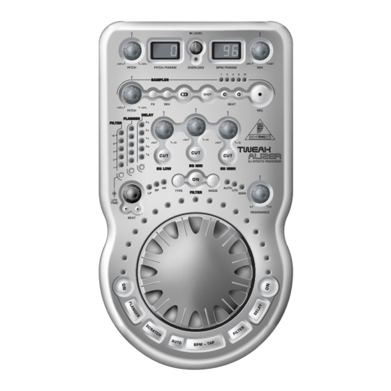 Behringer TWEAKALIZER DFX69 Bedienungsanleitung