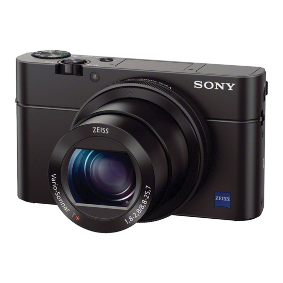 Sony DSC-RX100M3 Gebrauchsanleitung
