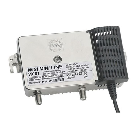 Wisi MINI LINE VX 81 Betriebsanleitung