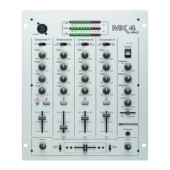 JBSystems MX 4 MK 2 Bedienungsanleitung