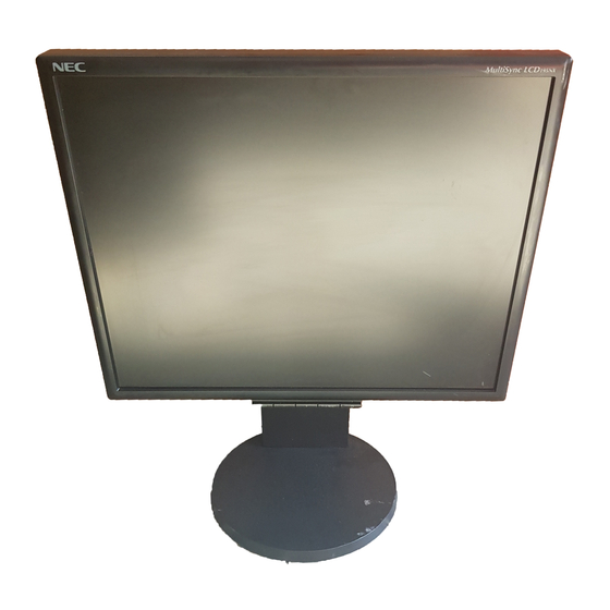 NEC MultiSync LCD195NX Bedienerhandbuch