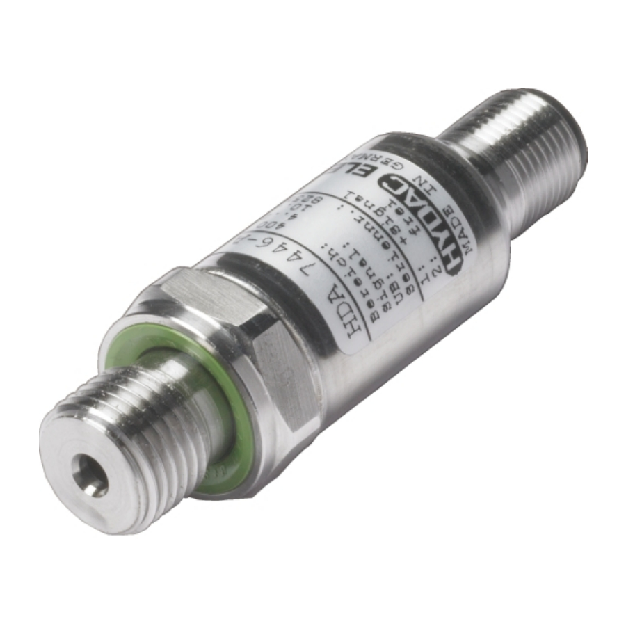 HYDAC ELECTRONIC HDA 7400 Kurzanleitung