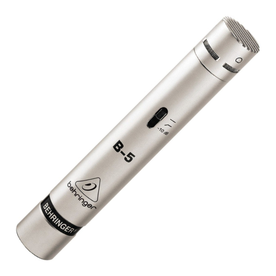 Behringer B-5 Bedienungsanleitung