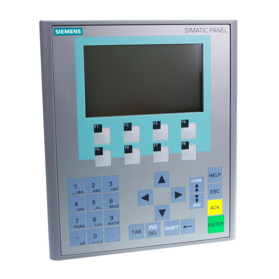 SIEMENS SIMATIC HMI BENUTZERHANDBUCH Pdf-Herunterladen | ManualsLib
