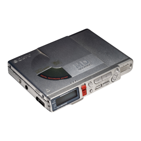 SONY MZR37 BEDIENUNGSANLEITUNG PdfHerunterladen ManualsLib