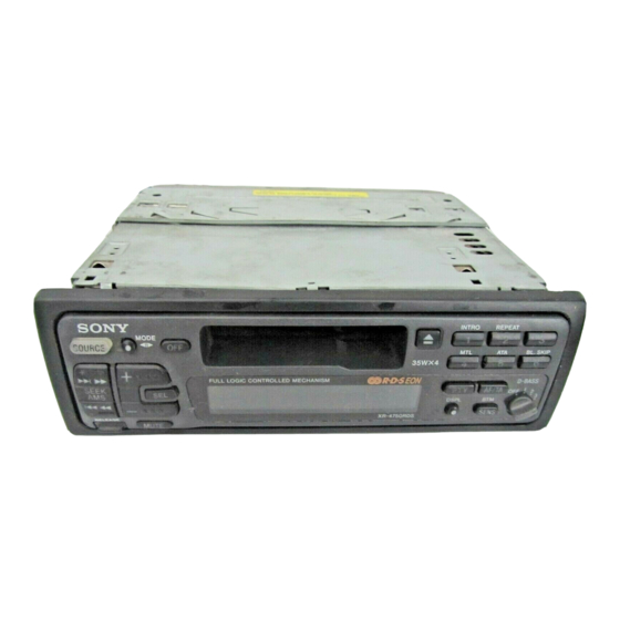 Sony XR-4750RDS Handbücher
