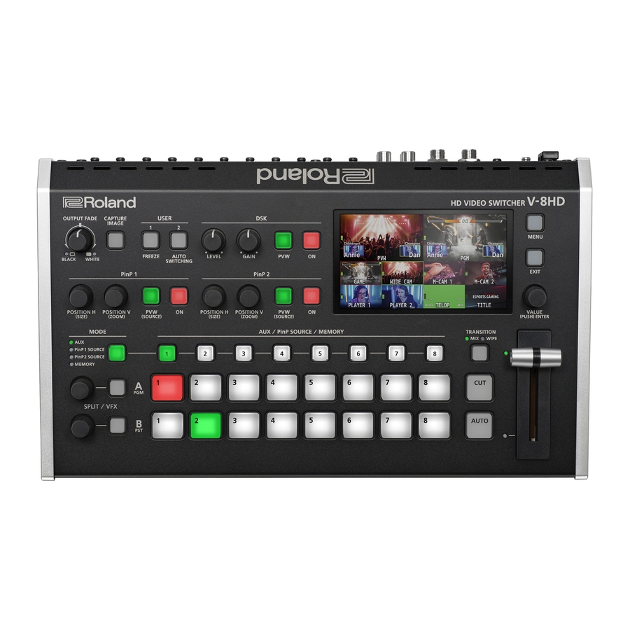 Roland V-8HD Kurzanleitung