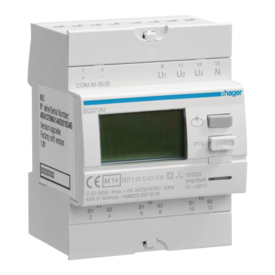hager EC379M Bedienungsanleitung