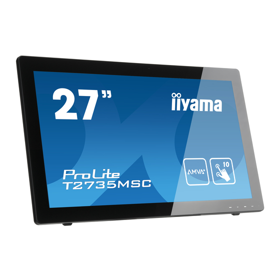 iiyama ProLite T2735MSC Bedienungsanleitung