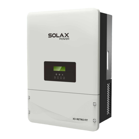 SolaX Power X3-Retro Fit serie Benutzerhandbuch