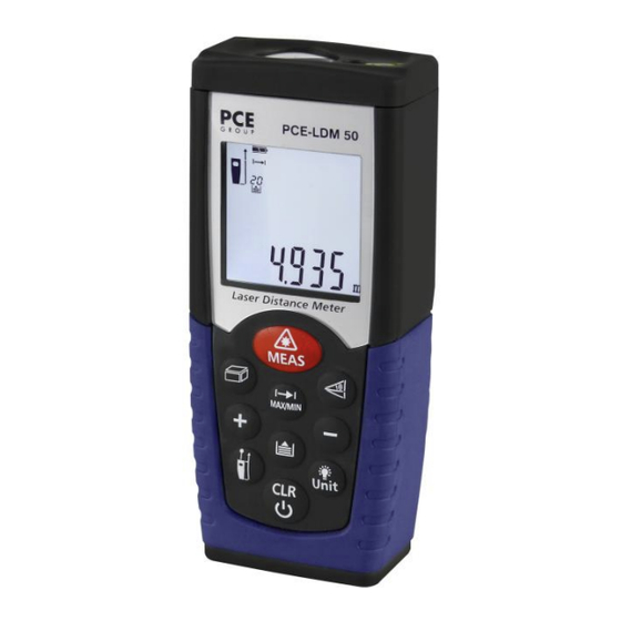 PCE Instruments PCE-LDM 50 Bedienungsanleitung