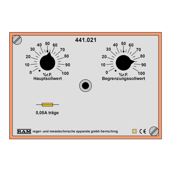 RAM 441.021 Bedienungsanleitung