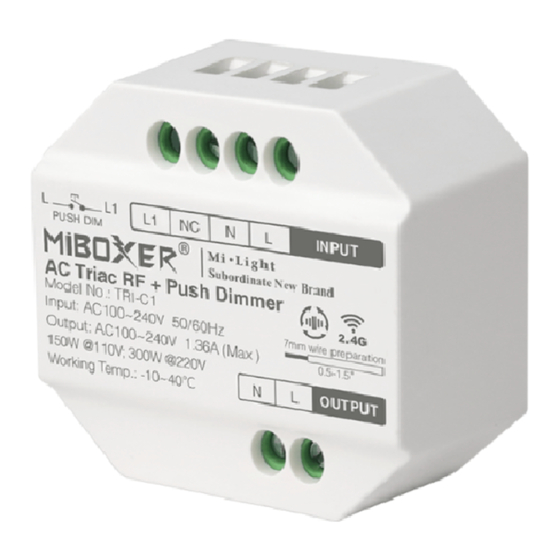 MiBoxer Mi-Light TR-C1 Bedienungsanleitung