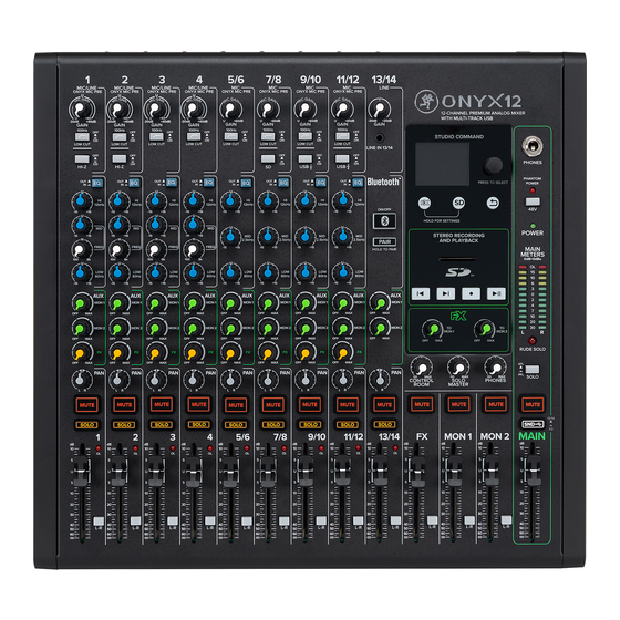 Mackie ONYX-Serie Schnellstartanleitung
