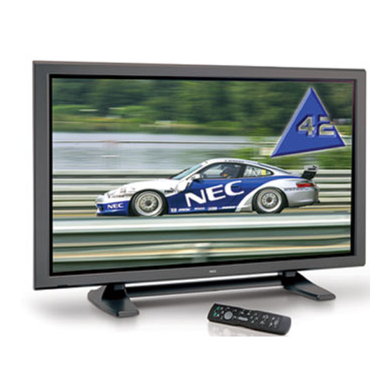 NEC PlasmaSync PX-42XM5 Benutzerhandbuch