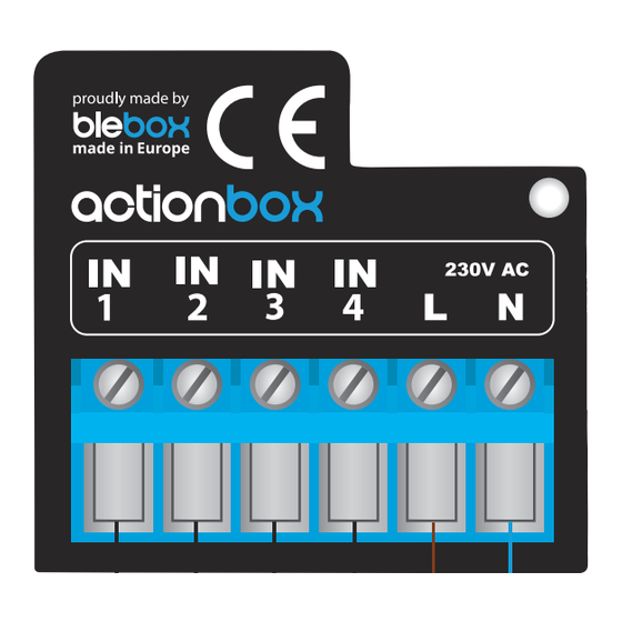 blebox ActionBox Gebrauchsanleitung