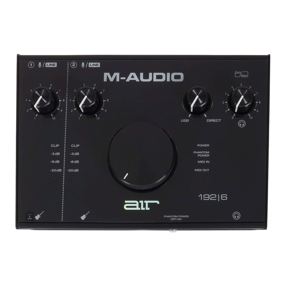 M-Audio AIR 192|6 Benutzerhandbuch