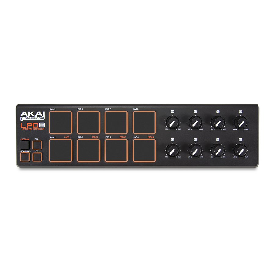 Akai LPD8 Wireless Benutzerhandbuch