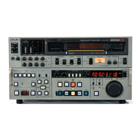 Sony BVW-75P Bedienungsanleitung