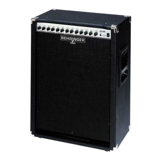 BEHRINGER KEYBOARD AMP/PA SYSTEM KX1200 BEDIENUNGSANLEITUNG PdfHerunterladen ManualsLib