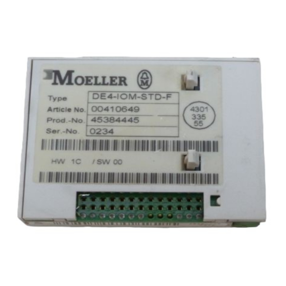 Moeller DE4-IOM-STD-F Montageanweisung