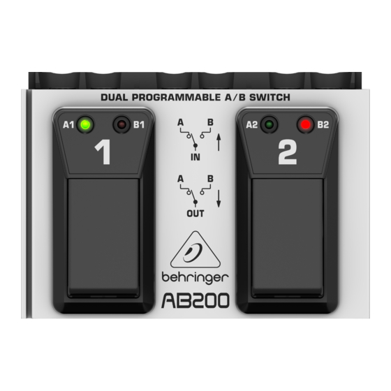 Behringer DUAL A/B Switch AB200 Handbuch