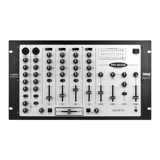 Stage Line MPX-802USB Bedienungsanleitung