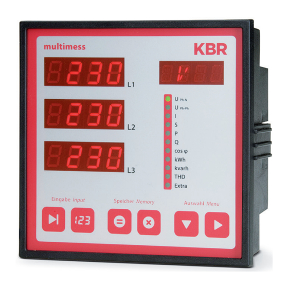 KBR multimess F144-0-LED-...-5 Serie Bedienungsanleitung