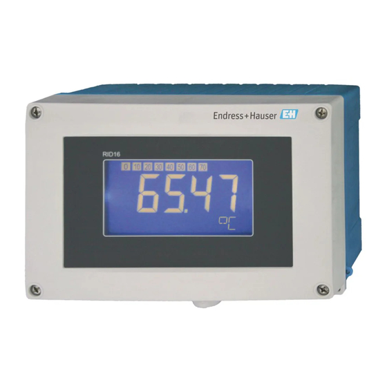 Endress+Hauser RID16 Betriebsanleitung