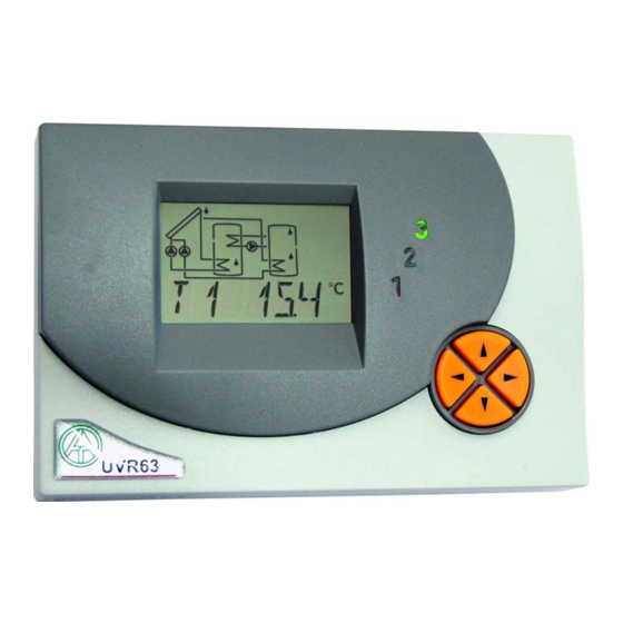Technische Alternative UVR63 Konfigurationshinweise