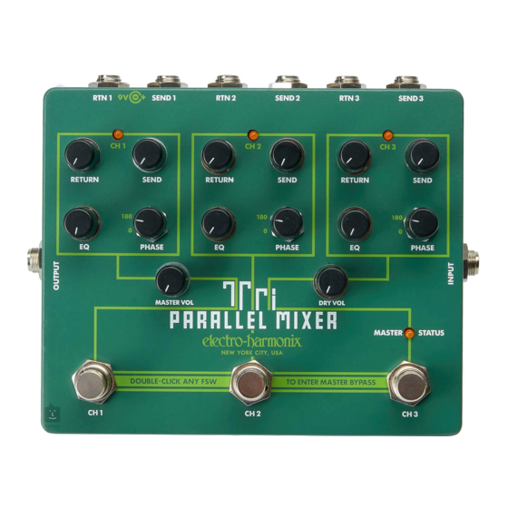 Electro-Harmonix TRI PARALLEL MIXER Bedienungsanleitung