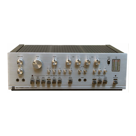 Dual CV 1700 Serviceanleitung