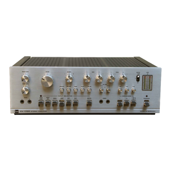 Dual CV 1700 Bedienungsanleitung