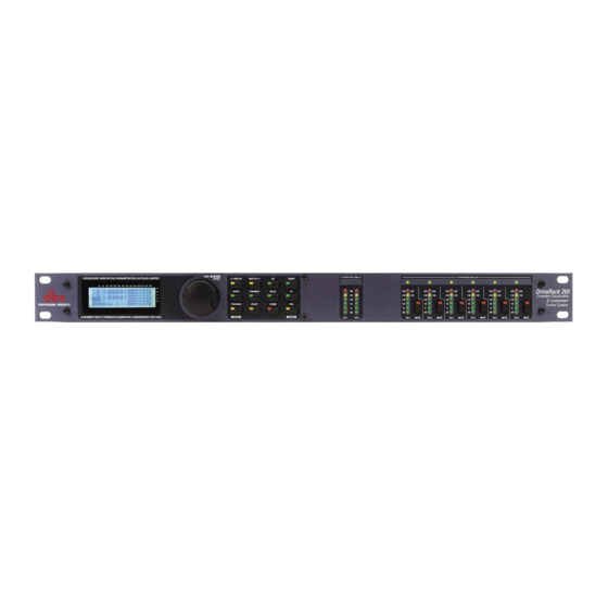 dbx driverack 260 Bedienungshandbuch